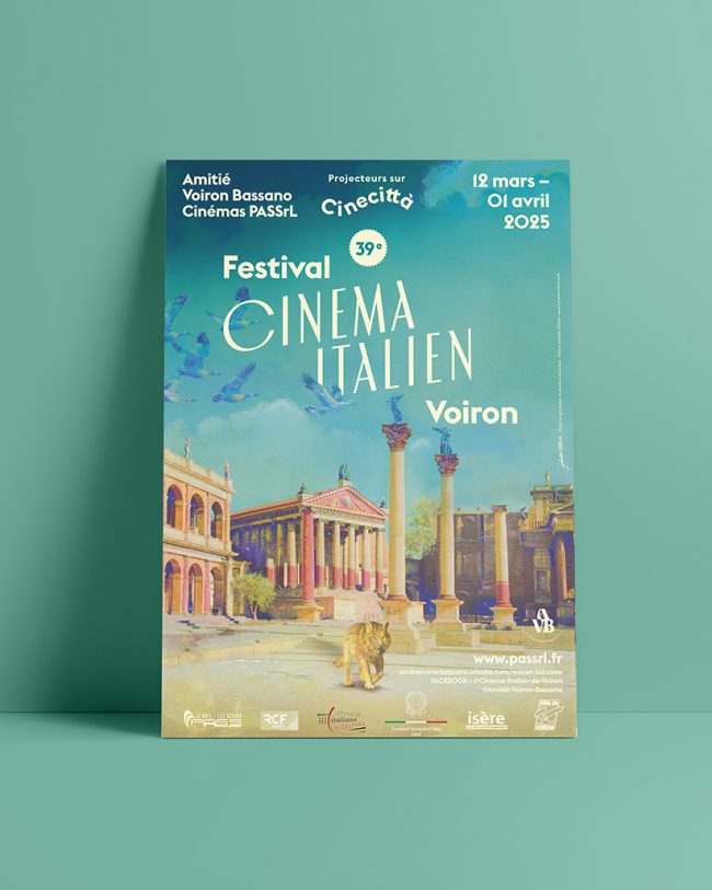 Affiche Festival Cinéma Italien de Voiron 2025 © Juliette Villard